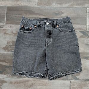 Levi's Black Washed Denim Jean Shorts